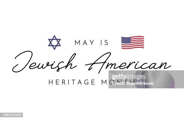 jewish american heritage month card, background, may. vector - judaism stock illustrations