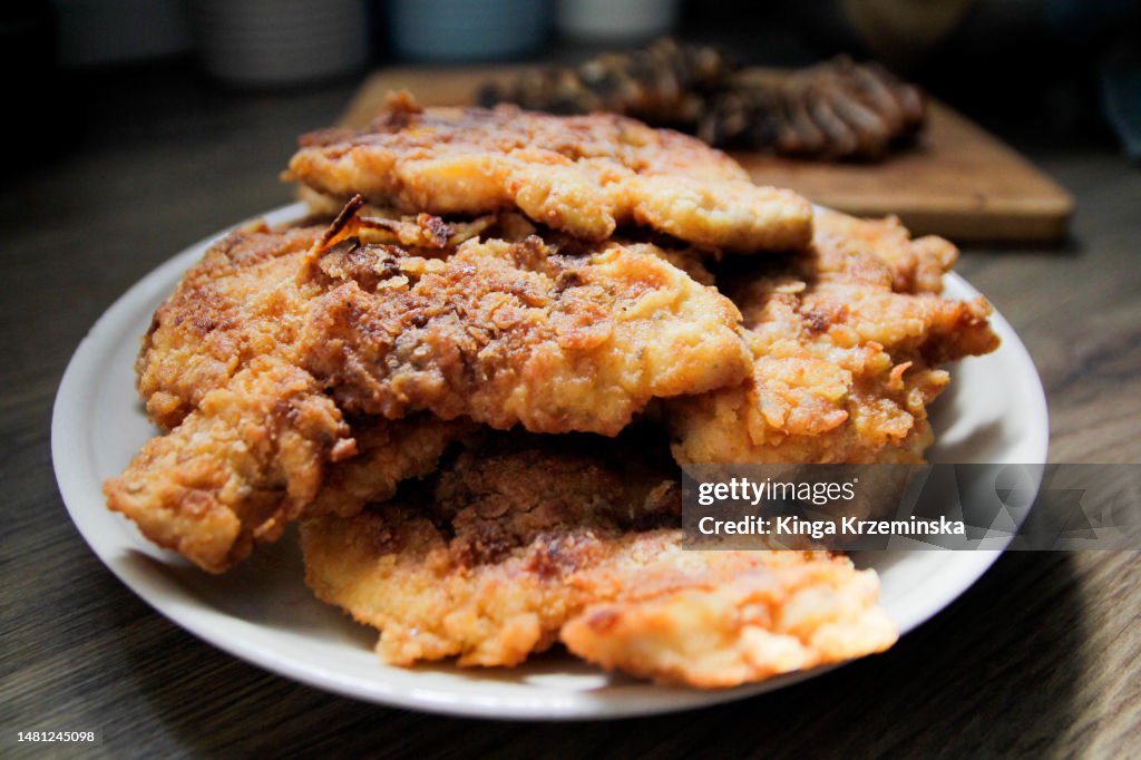 Breaded meat