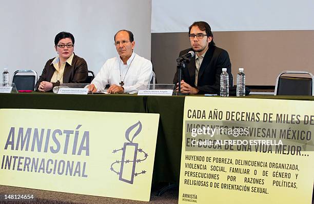 Presbyter and Catholic priest Alejandro Solalinde , accompanied by sister Leticia Gutierrez of the Non-Governmental Organization "Pastoral Humana de...