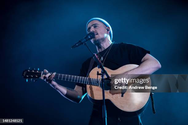 Dermot Kennedy performs at First Direct Arena on April 10, 2023 in Leeds, England.