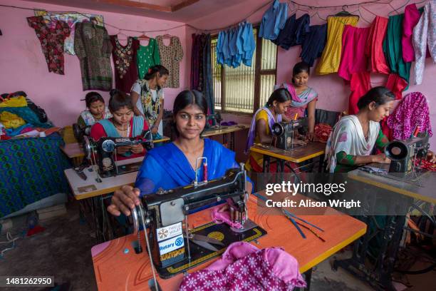 Women receive training in a sewing shop in Dang, Nepal on May 6, 2016.