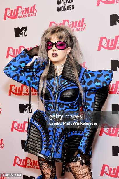 Willow Pill attends "RuPaul's Drag Race" season 15 finale red carpet at Ace Hotel on April 01, 2023 in Los Angeles, California.