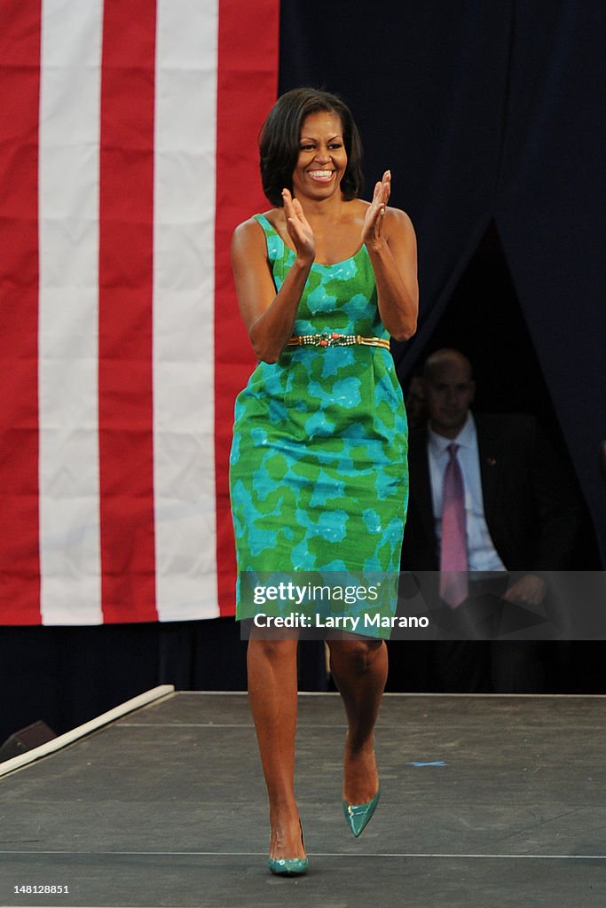 Michelle Obama Speaks At Miami High School