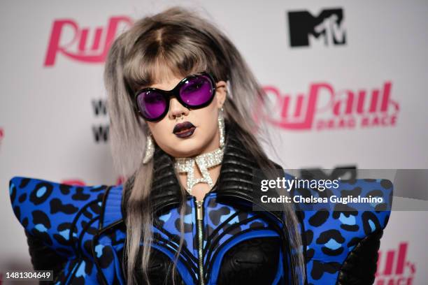 Willow Pill attends "RuPaul's Drag Race" Season 15 finale red carpet at Ace Hotel on April 01, 2023 in Los Angeles, California.