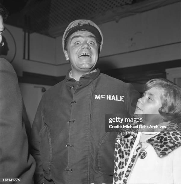 Actor Ernest Borgnine and his daughter Nancee Borgnine attend an event circa 1964 in Los Angeles, California.