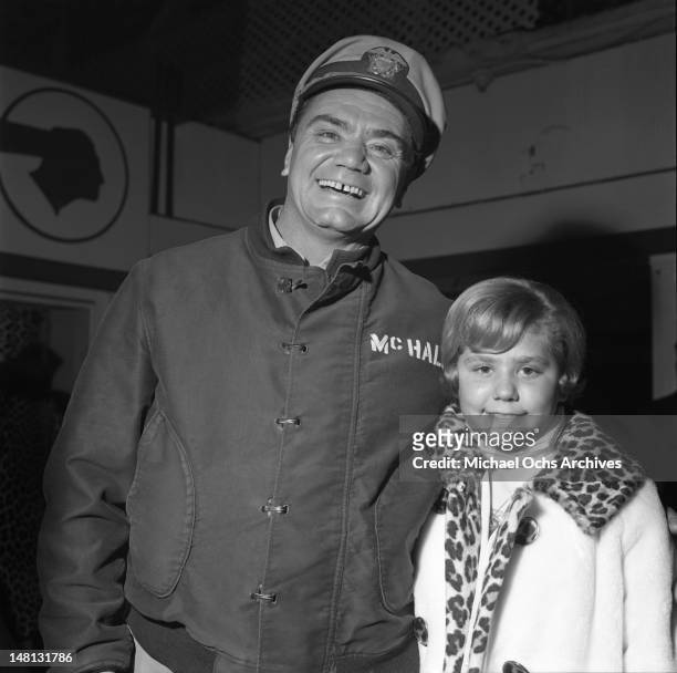 Actor Ernest Borgnine and his daughter Nancee Borgnine attend an event circa 1964 in Los Angeles, California.