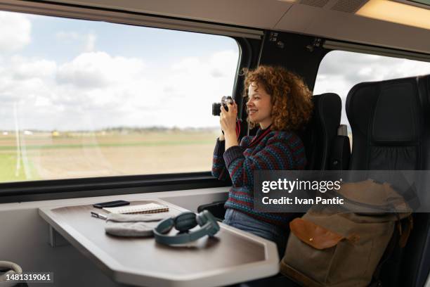 making memories from a train! - photographing stock pictures, royalty-free photos & images