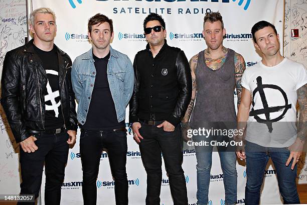 Lostprophets visit the SiriusXM Studio on July 10, 2012 in New York City.