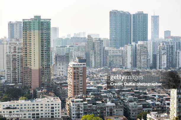 macau old residential building - east asia stock pictures, royalty-free photos & images