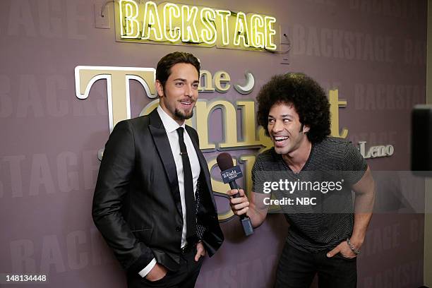 Episode 4283 -- Pictured: Actor Zachary Levi during an interview with Bryan Branly backstage on July 10, 2012 --