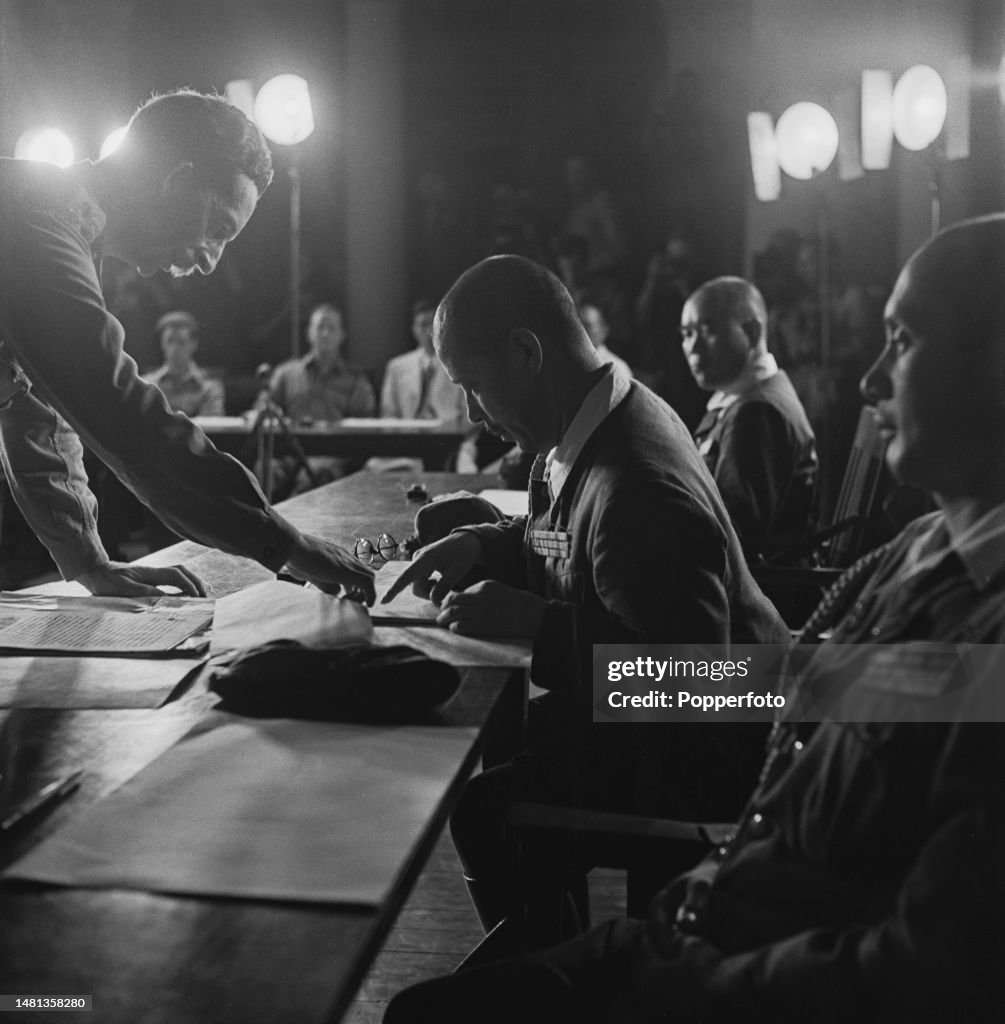 Japanese Army Surrender In Rangoon, Burma