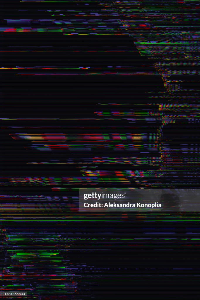 Motion Glitch interlaced Multicolored Distorted textured futuristic background