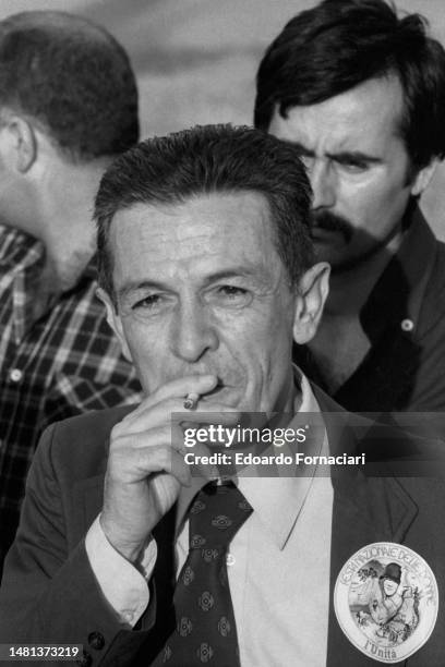 The General Secretary of the Italian Communist Party Enrico Berlinguer during the National Day of Communist Women, Rome, July 28, 1980.