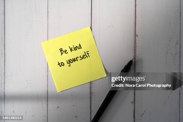 be kind to yourself inspirational quotes - motivational quotes stock pictures, royalty-free photos & images