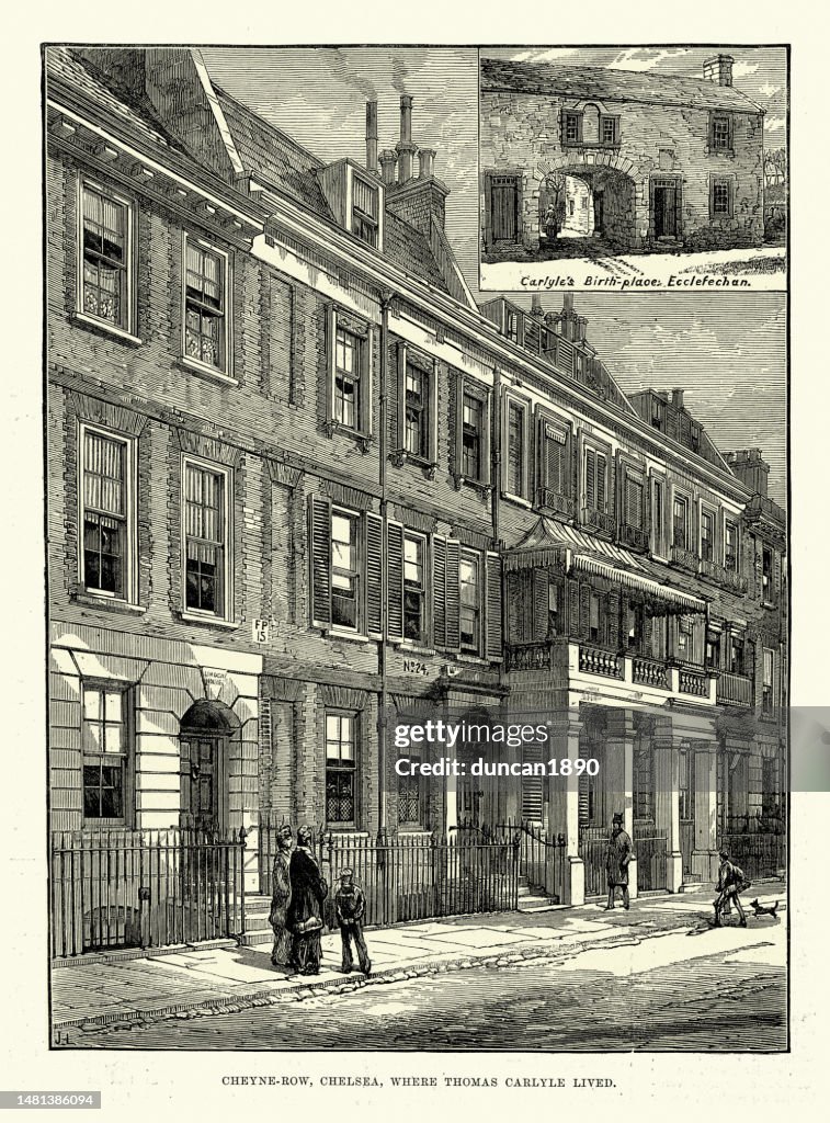 Ceye Rov Cheyne Row Chelsea London Where Thomas Carlyle Was A British Essayist ...