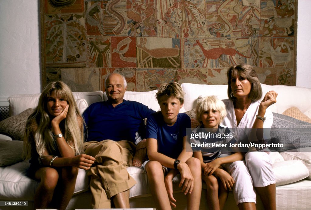 Financier James Goldsmith And Family In Spain