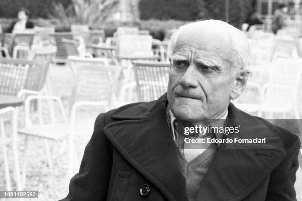 Italian writer and novelist Alberto Moravia, Rome, March 20, 1980.