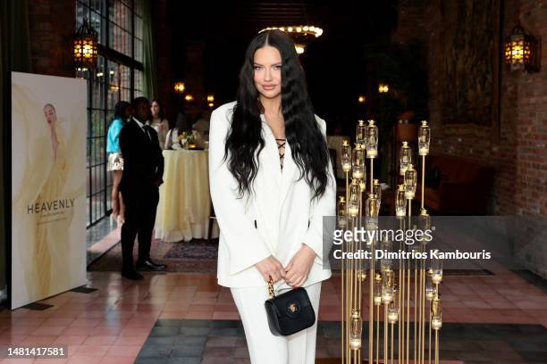 Adriana Lima attends the Victoria's Secret Heavenly Fragrance event at The Bowery Hotel on April 11, 2023 in New York City.