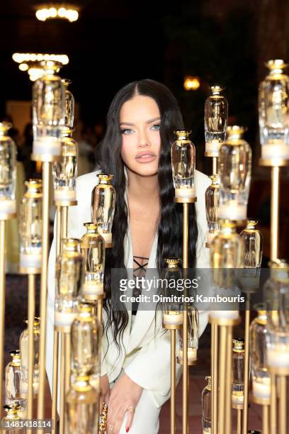 Adriana Lima attends the Victoria's Secret Heavenly Fragrance event at The Bowery Hotel on April 11, 2023 in New York City.