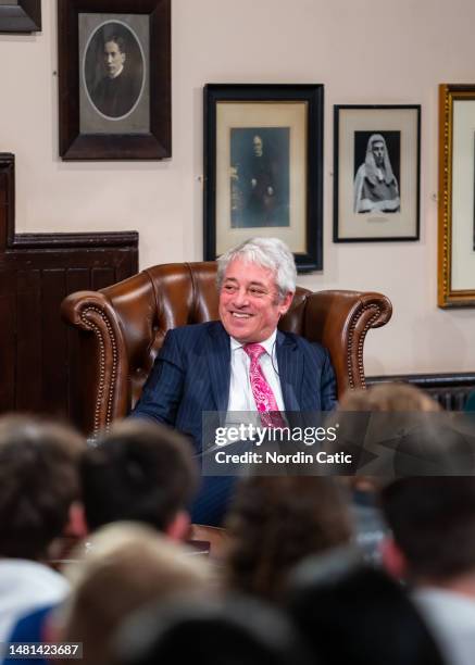 John Bercow during his visit to The Cambridge Union on January 24, 2023 in Cambridge, England.