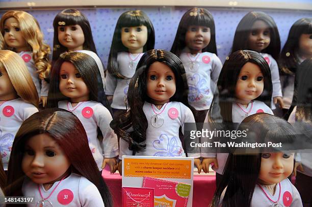 Dolls are seen at the American Girl Washington, D.C. Store at Tysons Corner Center on Monday June 6, 2011 in McLean, VA.