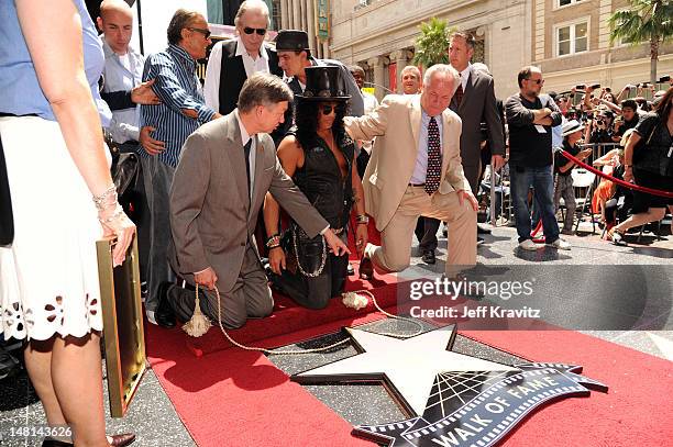 Robert Evans, Jim Ladd, Charlie Sheen, Hollywood Chamber of Commerce, President/CEO Leron Gubler, Slash, and Los Angeles City Councilmember Tom...