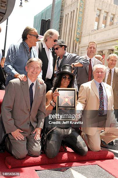 Robert Evans, Jim Ladd, Charlie Sheen, Hollywood Chamber of Commerce, President/CEO Leron Gubler, Slash, and Los Angeles City Councilmember Tom...