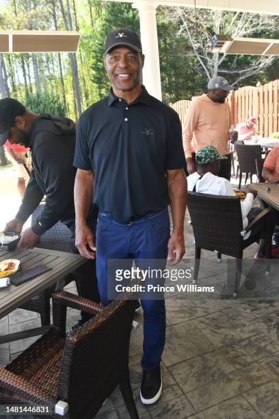 Marcus Allen attends Street Execs Mix and Master Golf Classic at White Columns Country Club on April 10, 2023 in Milton, Georgia.