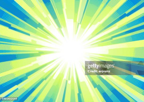 ilustrações de stock, clip art, desenhos animados e ícones de green and blue vector explosion - bombardeamento