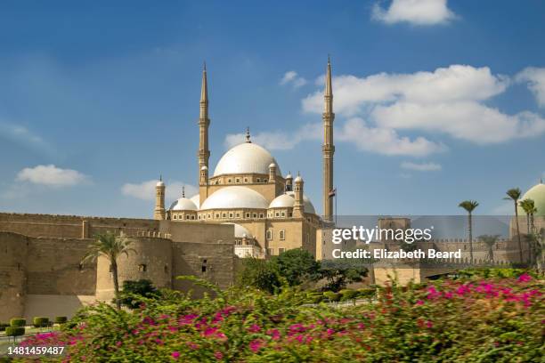 mosque of muhammad ali at the citadel of cairo - cidadela do cairo imagens e fotografias de stock