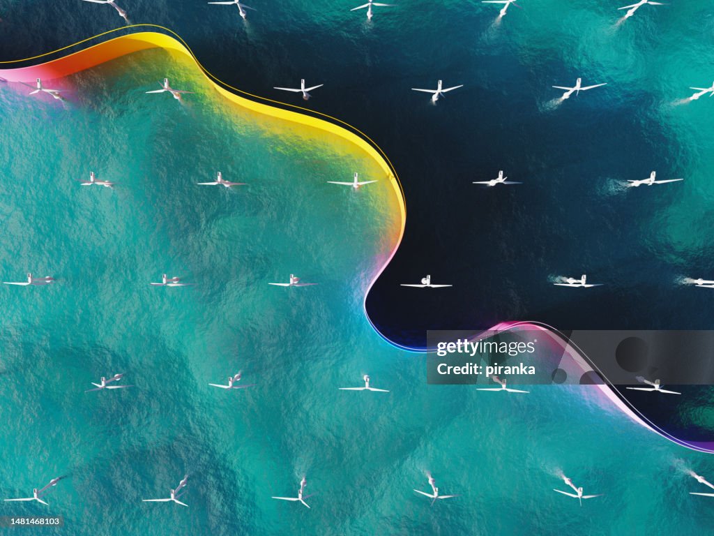 Wind turbines in the sea