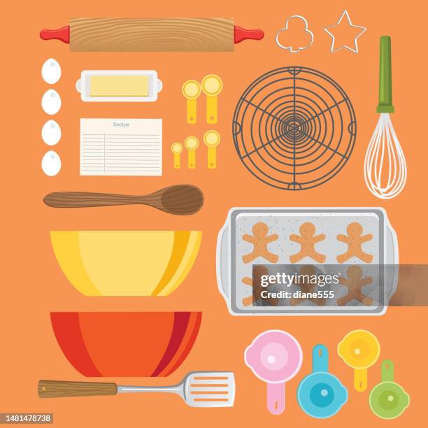 baking knolling - baking tray stock illustrations