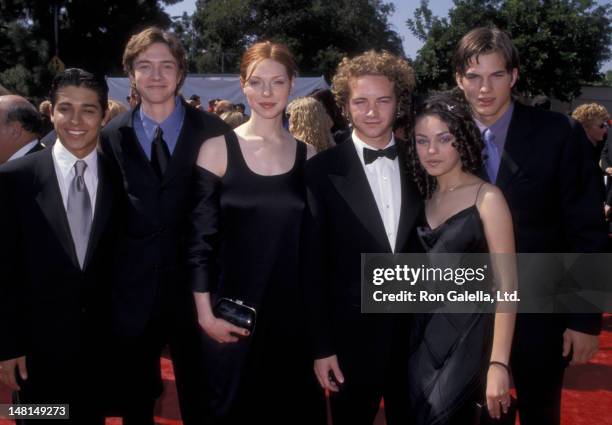 Wilmer Valderrama, Topher Grace, Laura Prepon, Danny Masterson, Mila Kunis and Ashton Kutcher attend 50th Annual Primetime Emmy Awards on September...