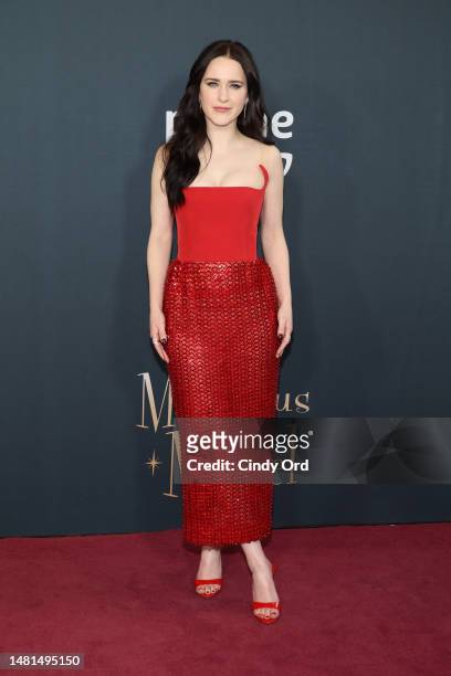Rachel Brosnahan attends the season 5 premiere of Prime Video's "The Marvelous Mrs. Maisel" at The Standard Highline on April 11, 2023 in New York...