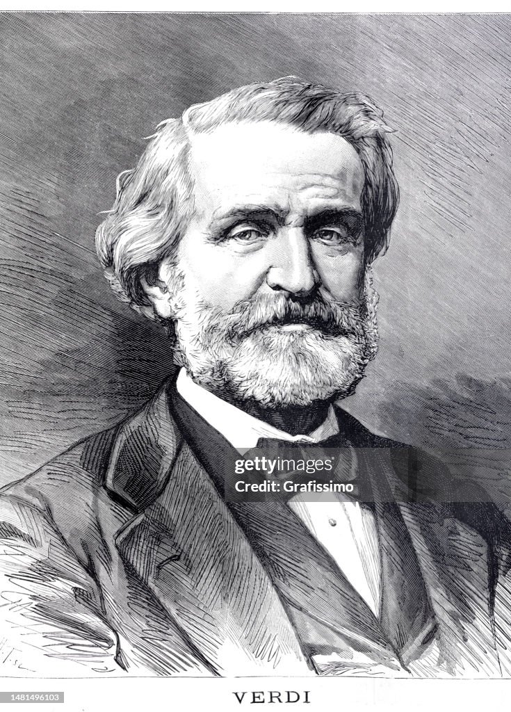 Giuseppe Fortunino Francesco Verdi Italian composer portrait 1880