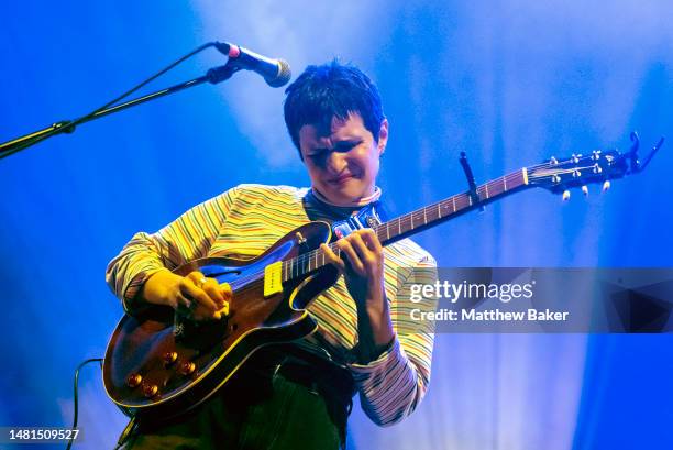 Adrianne Lenker of Big Thief performs at Eventim Apollo on April 11, 2023 in London, England.