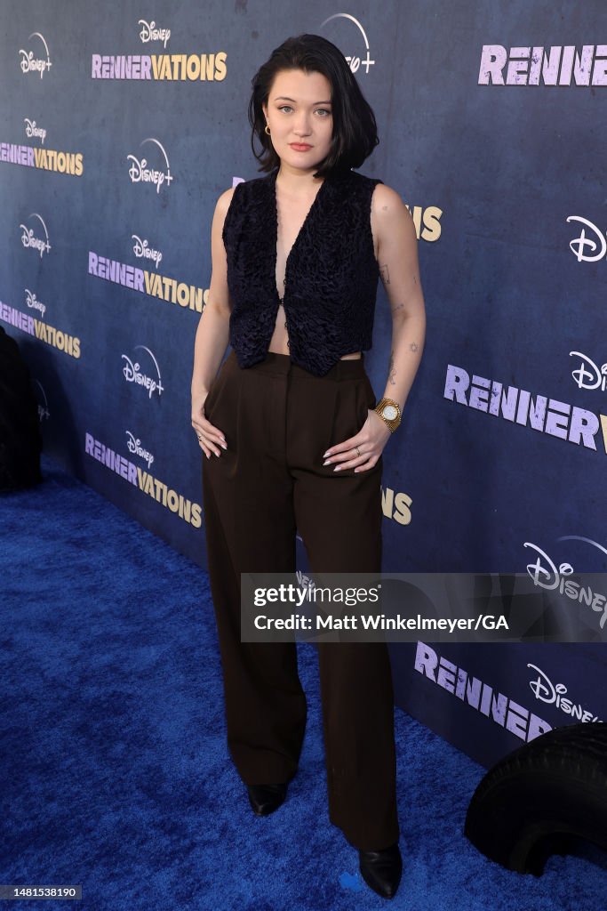 Isa Briones attends the Los Angeles premiere of Disney+'s original