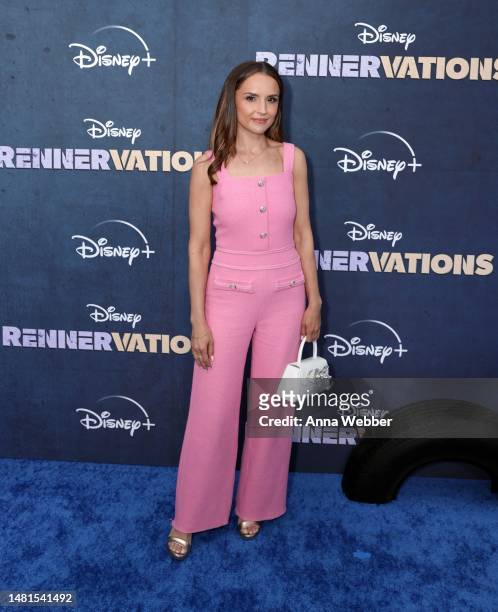Rachael Leigh Cook attends the world premiere event for the Disney+ original series "Rennervations" at Westwood Regency Village Theater on April 11,...