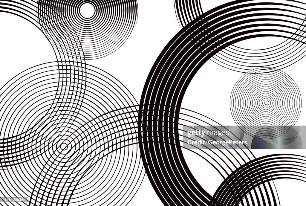 Abstract Background with concentric circles