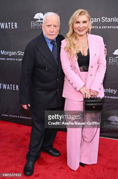 Richard Dreyfuss and Svetlana Erokhin attend the Los Angeles Premiere of "Sweetwater" at Steven J. Ross Theatre on the Warner Bros. Lot on April 11,...