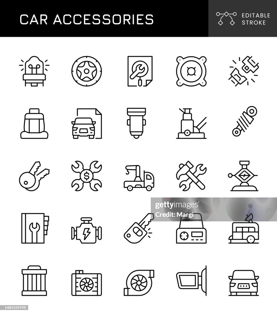 Car Accessories Icons