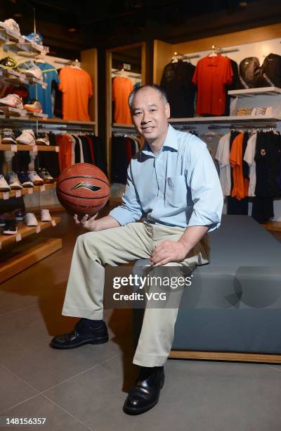 Li Ning, founder and chairman of Li Ning Co., visits a Li Ning flagship store on July 10, 2012 in Chengdu, China. Li Ning Co Ltd saw its chief...