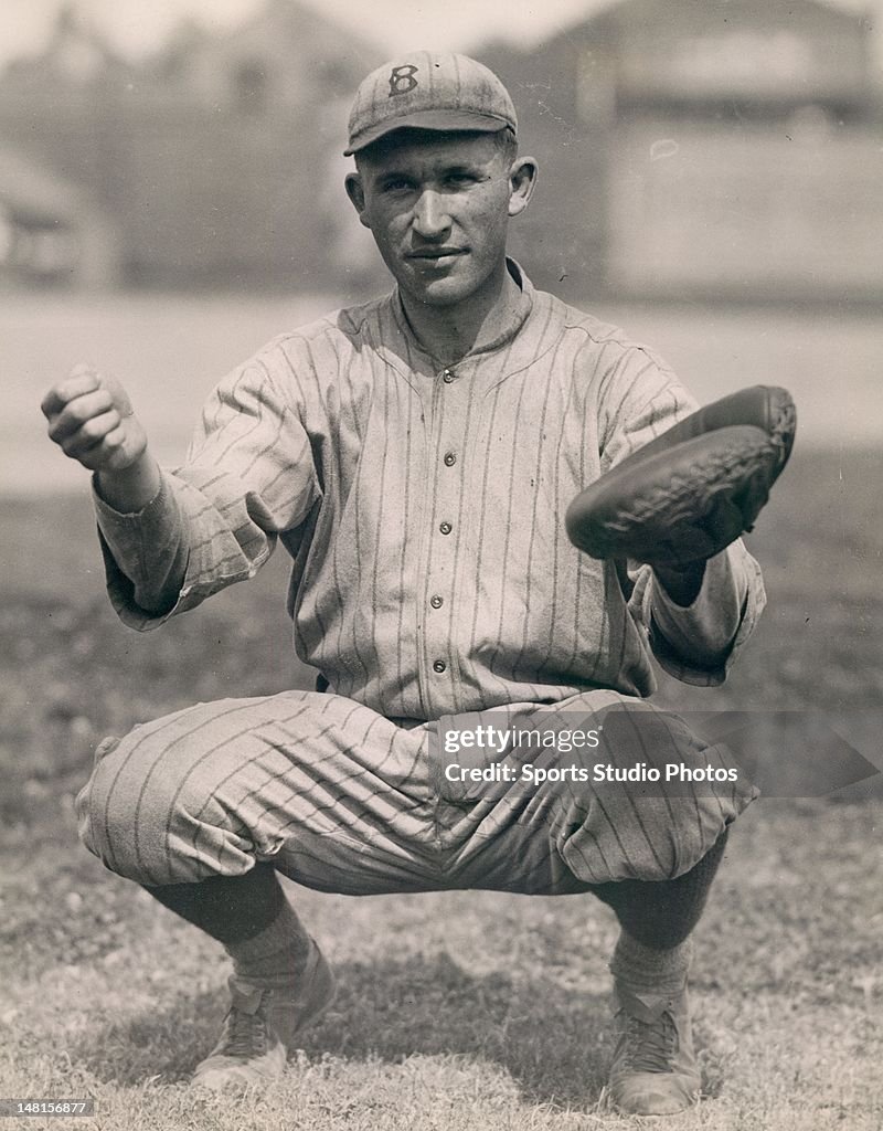 Brooklyn Dodger Catcher Zack Taylor Photographed In 1920. News Photo