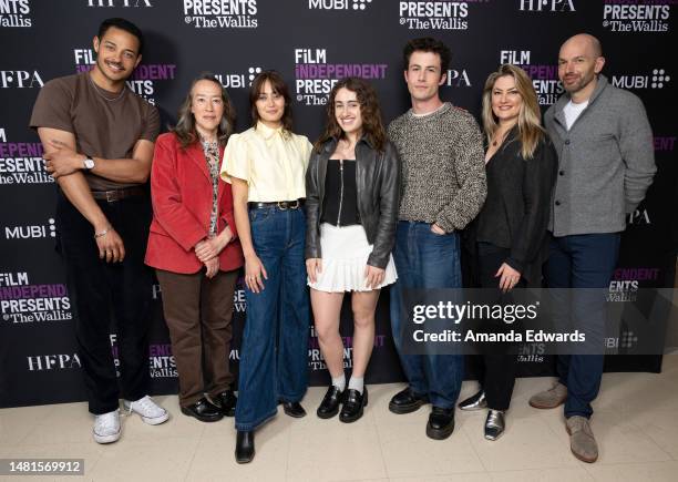 Daryl McCormack, Karyn Kusama, Ella Purnell, Rachel Sennott, Dylan Minnette, Mädchen Amick and Paul Scheer attend Film Independent's Live Read of...