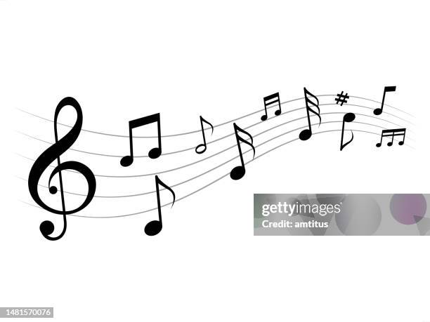 ilustrações de stock, clip art, desenhos animados e ícones de music notes - nota musical