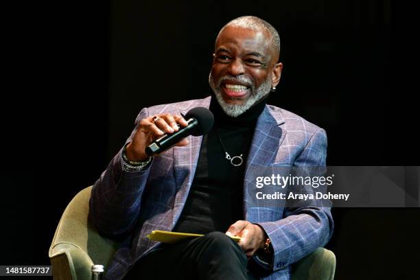 LeVar Burton speaks onstage during the Blindspotting season 2 premiere and FYC event on April 11, 2023 in Los Angeles, California.