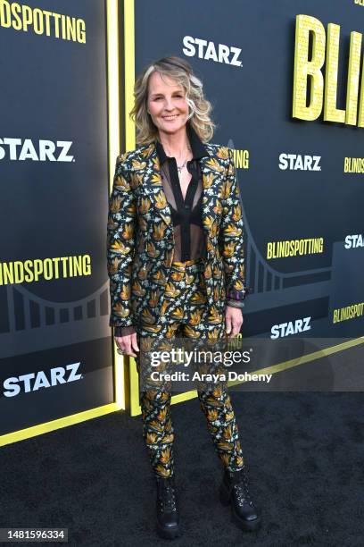Helen Hunt attends the Blindspotting season 2 premiere and FYC event on April 11, 2023 in Los Angeles, California.