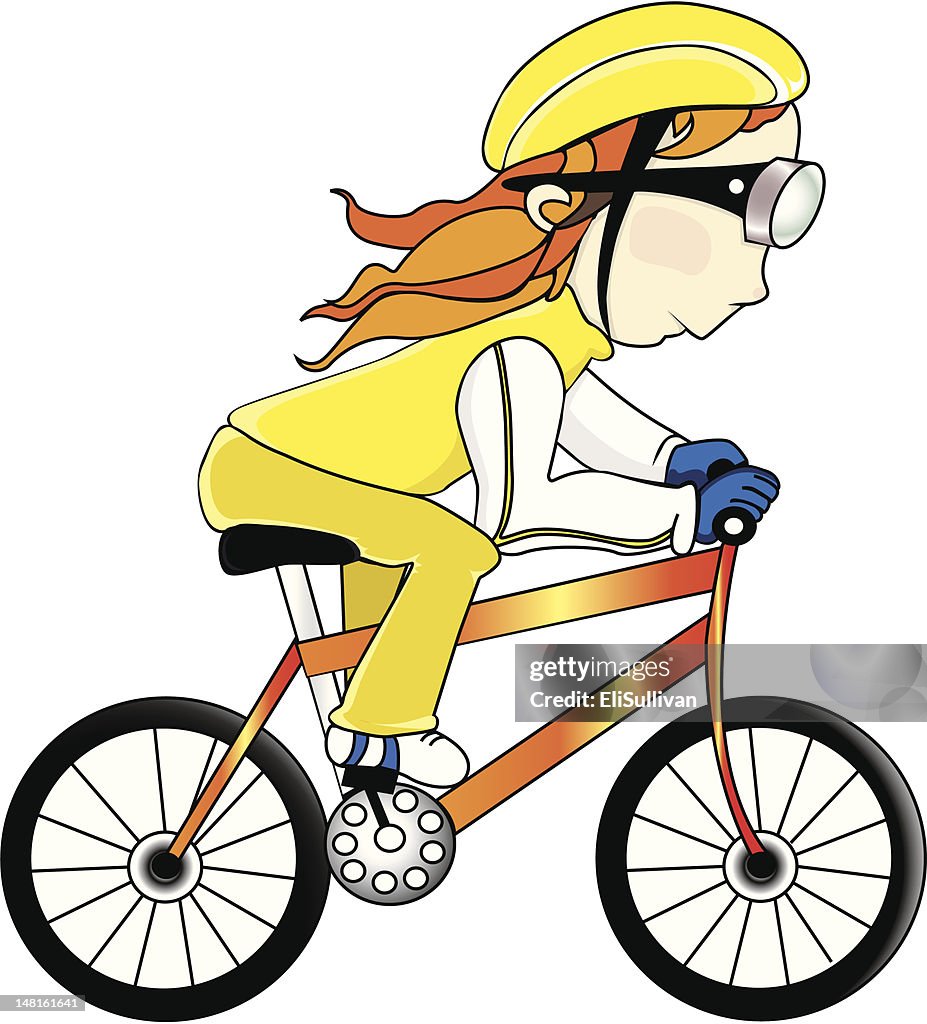 Mädchen auf dem Fahrrad