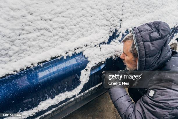 winter, frozen car lock - frozen beard stock pictures, royalty-free photos & images