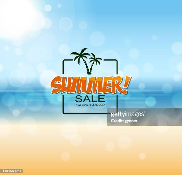 relaxing season - summer sale stock illustrations